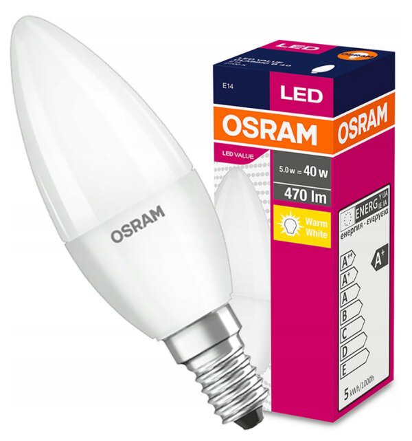 LED sijalica CL B40 FR 4.9W/827 E14 2700K Osram