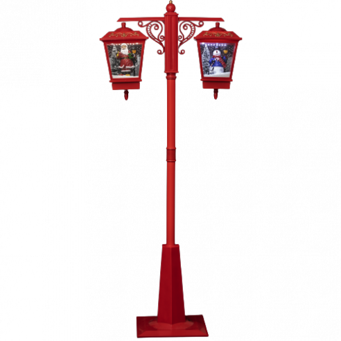 Dek.figura-ulična LED svetiljka Lantern sa zvukom crvena 188cm Feeric