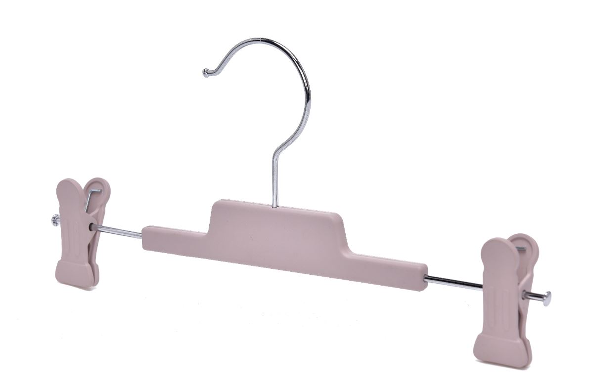 Vešalica za odeću sa štipaljkama 3/1 30x13cm puder roze Eisho