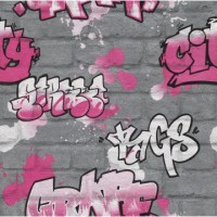 Zidna tapeta Kids&Teens III 10.05x0.53m Graffiti Rasch