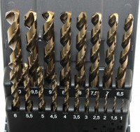 Garnitura spiralnih burgija HSS E-co 1-10x0.5mm 19/1