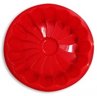 Silikonski kalup za tortu u obliku cveta fi 22x5cm crveni Juliette