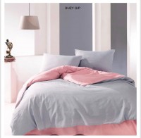 Posteljina za jedan krevet Nora siva/roza