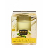 Mirisna sveća Vanilla mlečno bela 125gr. u stakl. čaši Velas Lumar