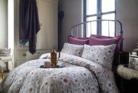 Posteljina Ranforce za franc. krevet Florans roza/zelena