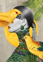 Print slika Canvas Parrot girl ST720 70x100cm Styler