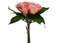 Dekor. cvet-buket od 9 ruža 25cm roze Atmosphera C. Dinterieur