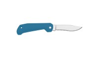 Nož za ribolovce 18.5cm plavi Ausonia
