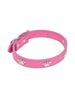 Ogrlica za pse sa krunicama 35cm roze