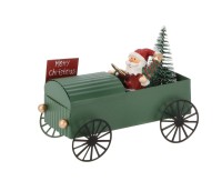 Dekor. novogodišnja figura - Deda Mraz u automobilu Bizzotto