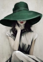 Print slika Canvas Green hat ST725 70x100cm Styler