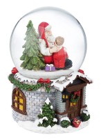 Muzička snežna kugla-Deda Mraz sa jelkom na navijanje Bizzotto