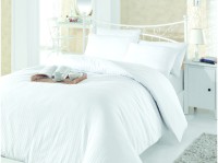 50x70 Hotelska jastučnica satenska bela na pruge Cottonbox