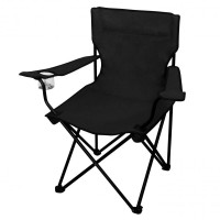 Sklopiva stolica za kampovanje 50x50x80cm crna Garden line