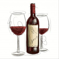 Salvete Vino rosso 33x33cm troslojne 20/1 Paper+Design