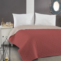 Prekrivač štepani 150x200cm za jedan krevet sv. sivi/crveni C. Angel
