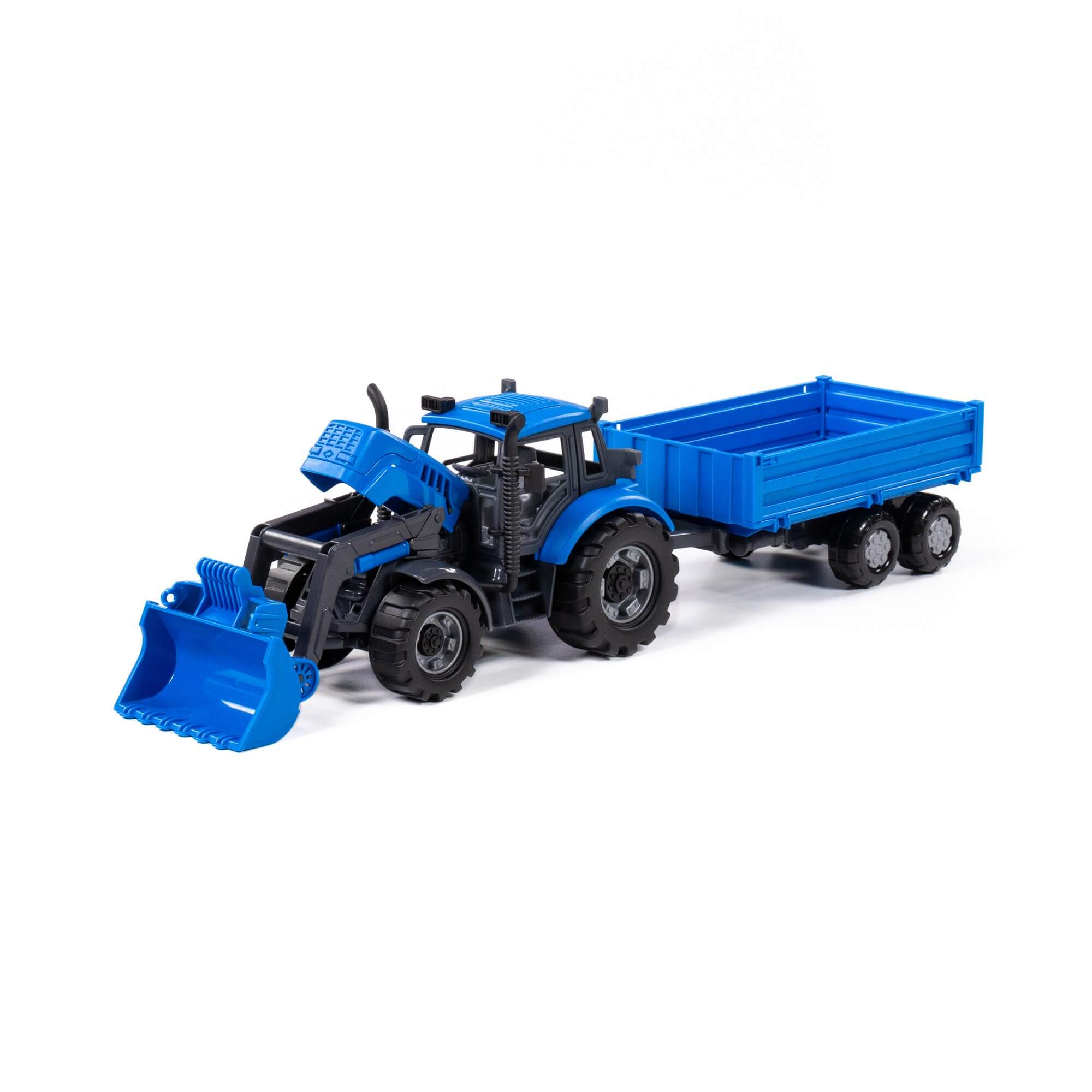 Dečija igračka traktor utovarivač plavi 445x115x145 Polesie